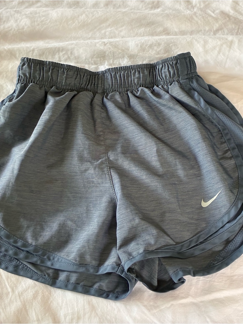 Nike Women’s Gray/blue Dri-FIT Running Shorts